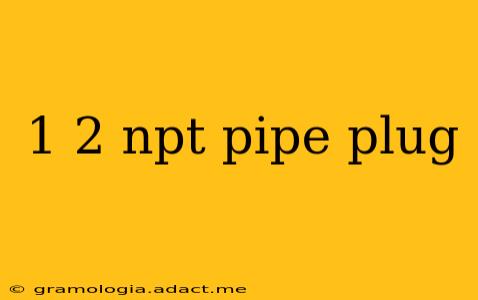 1 2 npt pipe plug