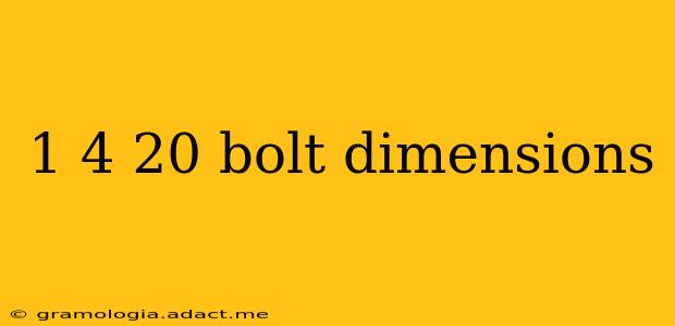 1 4 20 bolt dimensions