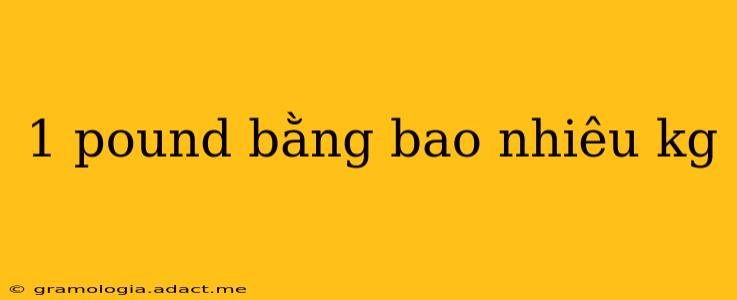 1 pound bằng bao nhiêu kg