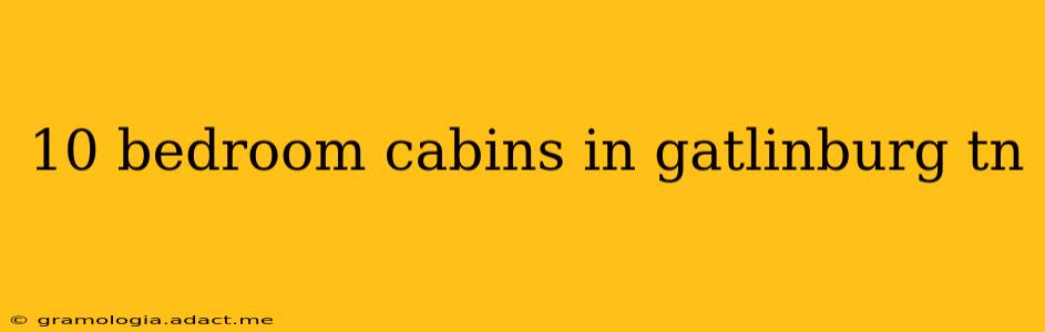 10 bedroom cabins in gatlinburg tn