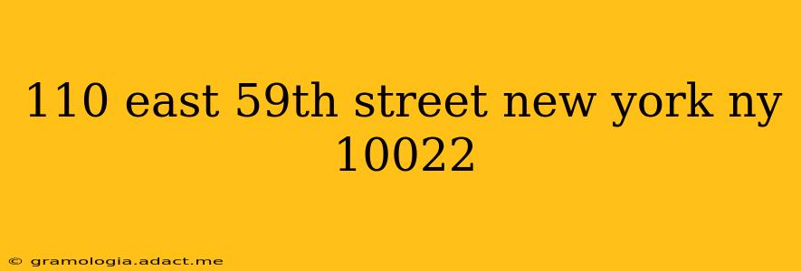 110 east 59th street new york ny 10022