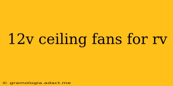 12v ceiling fans for rv