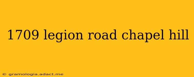 1709 legion road chapel hill