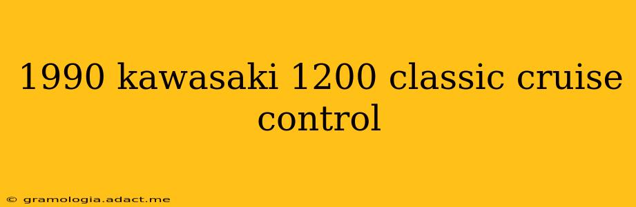 1990 kawasaki 1200 classic cruise control