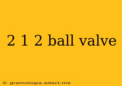 2 1 2 ball valve