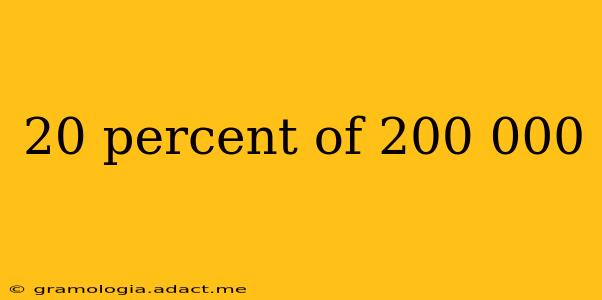 20 percent of 200 000