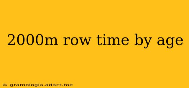 2000m row time by age