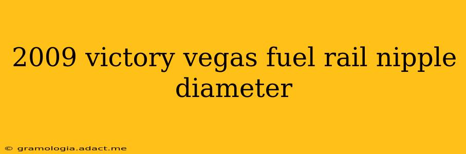 2009 victory vegas fuel rail nipple diameter