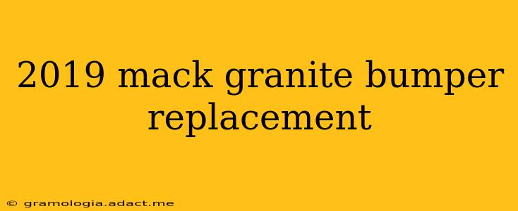 2019 mack granite bumper replacement