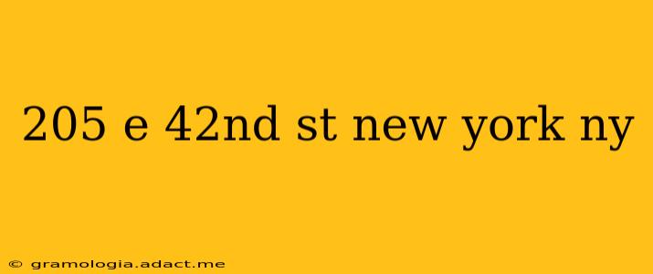 205 e 42nd st new york ny