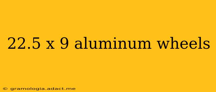 22.5 x 9 aluminum wheels