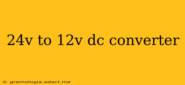 24v to 12v dc converter