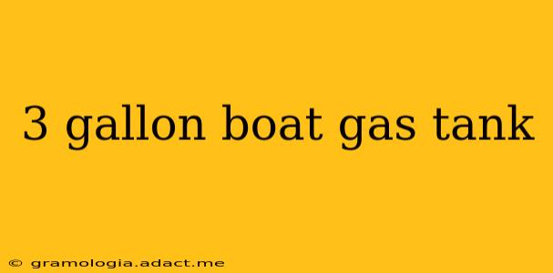 3 gallon boat gas tank