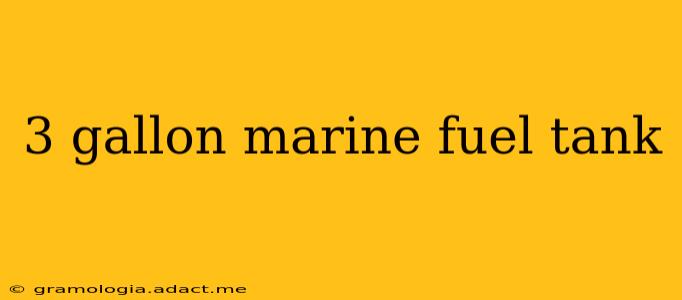 3 gallon marine fuel tank
