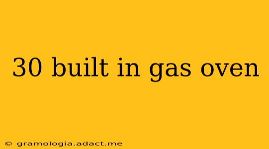 30 built in gas oven
