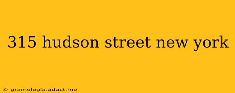 315 hudson street new york