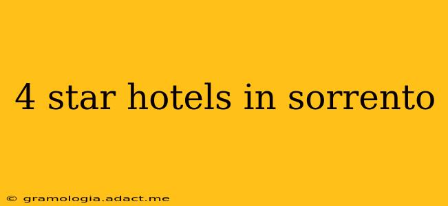 4 star hotels in sorrento