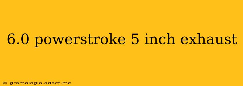6.0 powerstroke 5 inch exhaust