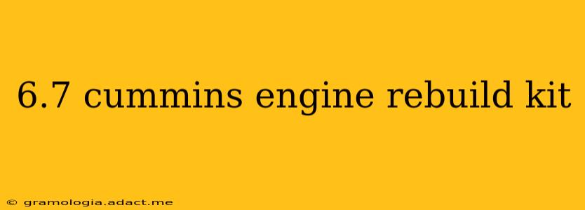6.7 cummins engine rebuild kit