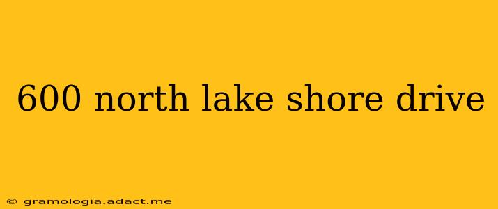 600 north lake shore drive