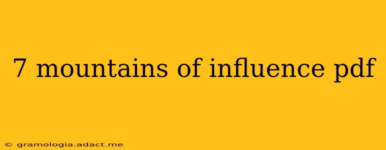 7 mountains of influence pdf