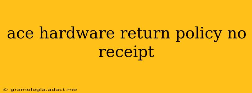 ace hardware return policy no receipt