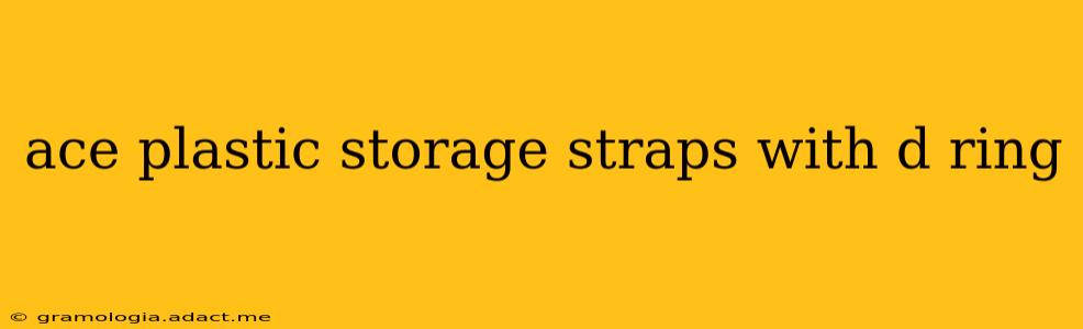 ace plastic storage straps with d ring