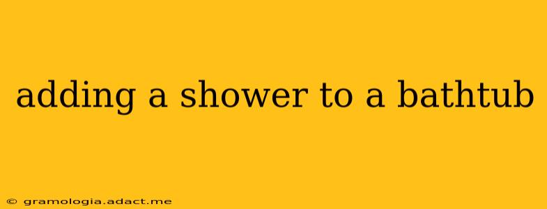 adding a shower to a bathtub
