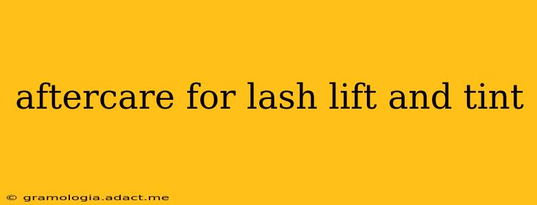 aftercare for lash lift and tint