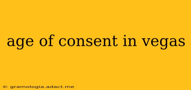 age of consent in vegas
