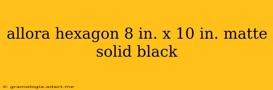 allora hexagon 8 in. x 10 in. matte solid black