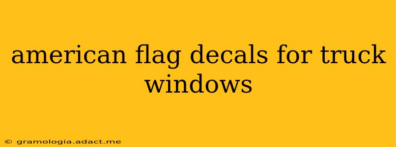 american flag decals for truck windows