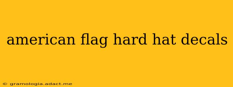 american flag hard hat decals