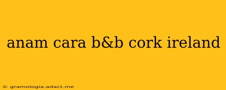 anam cara b&b cork ireland