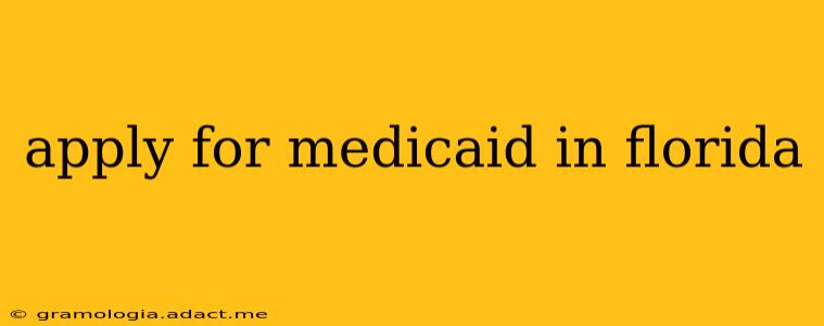 apply for medicaid in florida