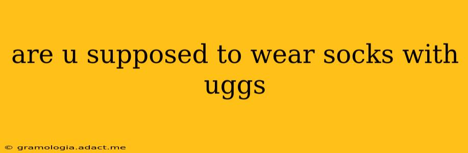 are u supposed to wear socks with uggs