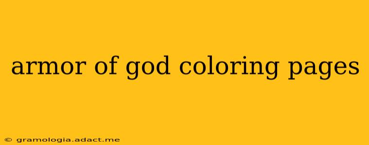 armor of god coloring pages