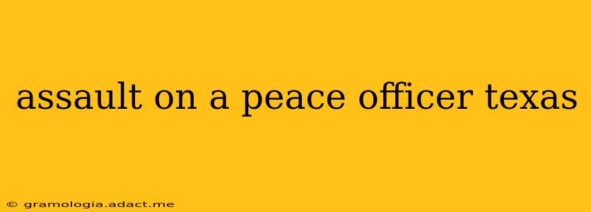 assault on a peace officer texas