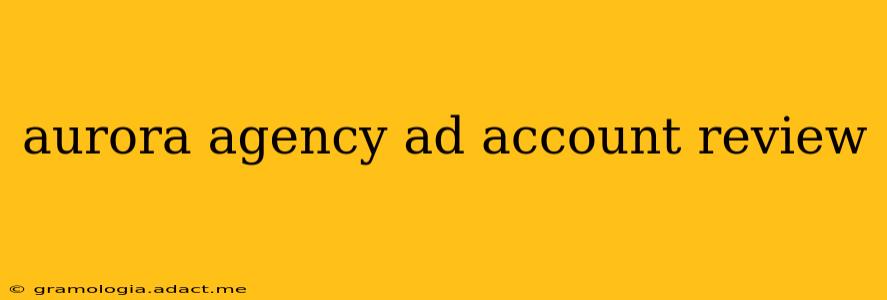 aurora agency ad account review