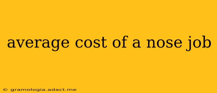 average cost of a nose job