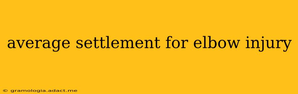 average settlement for elbow injury