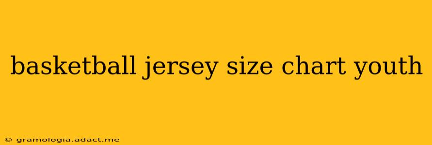 basketball jersey size chart youth