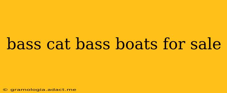 bass cat bass boats for sale
