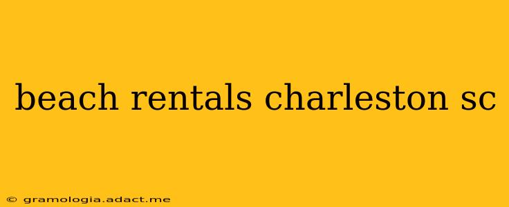beach rentals charleston sc