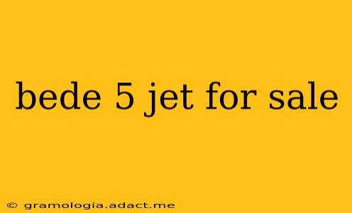 bede 5 jet for sale