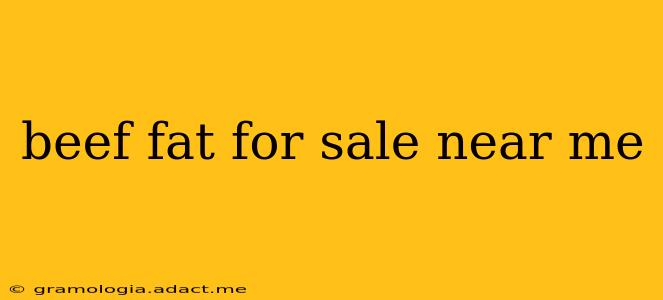 beef fat for sale near me