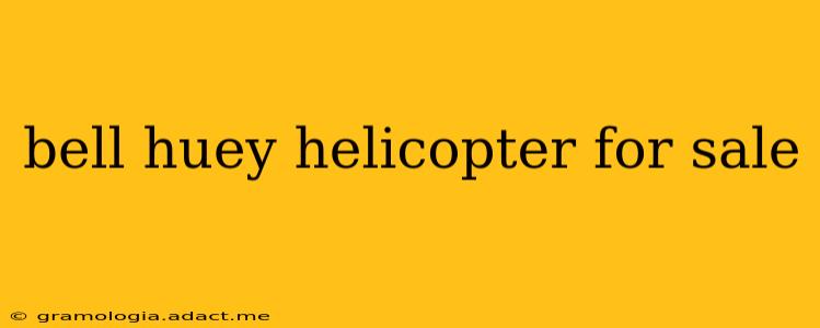 bell huey helicopter for sale