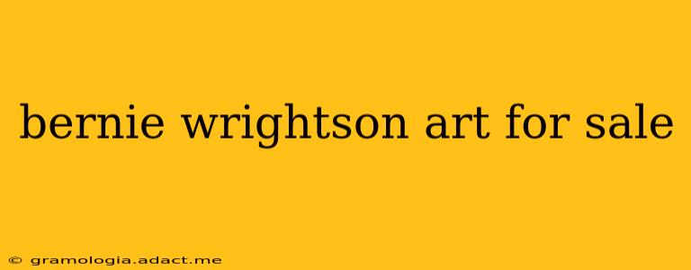 bernie wrightson art for sale