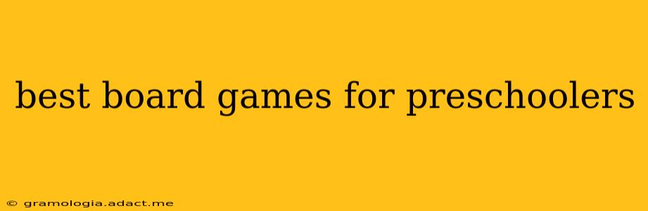 best board games for preschoolers