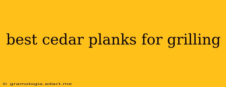 best cedar planks for grilling